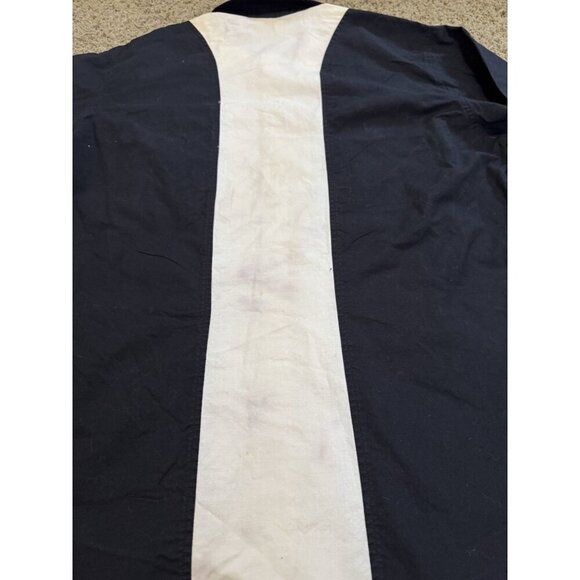 Vintage 100% Cotton Aztec Trim Western Navy Long Sleeve Button Down Rodeo USA XL - Picture 3 of 11